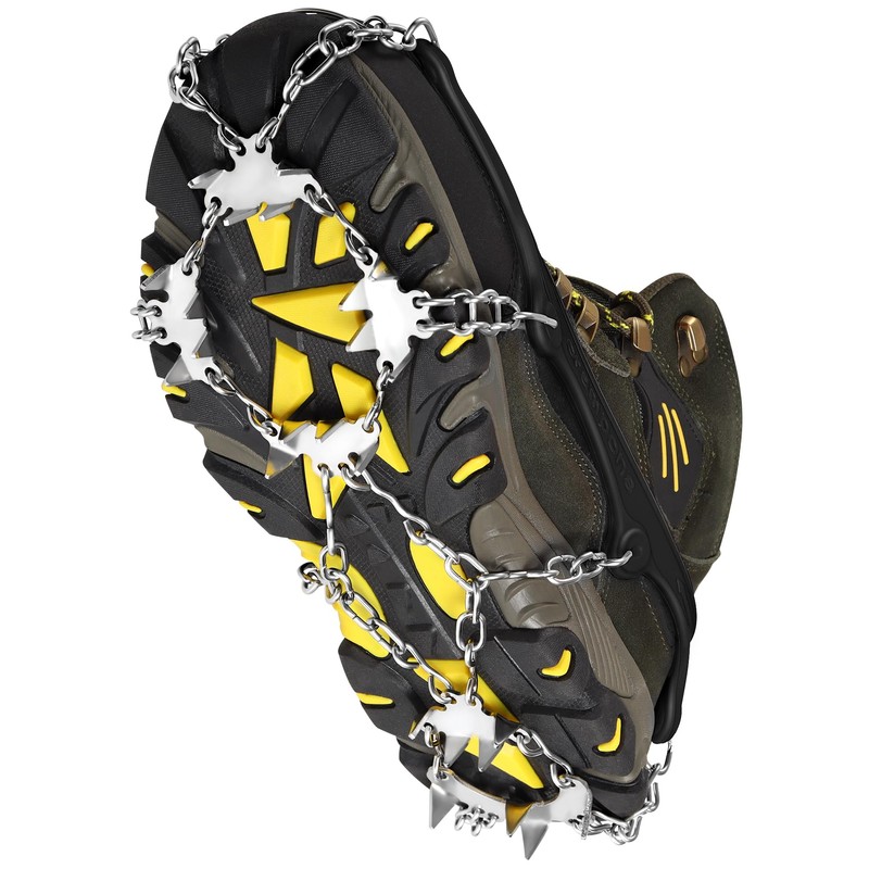 24 Teeth Mountain Boots Crampons (Black, XL)