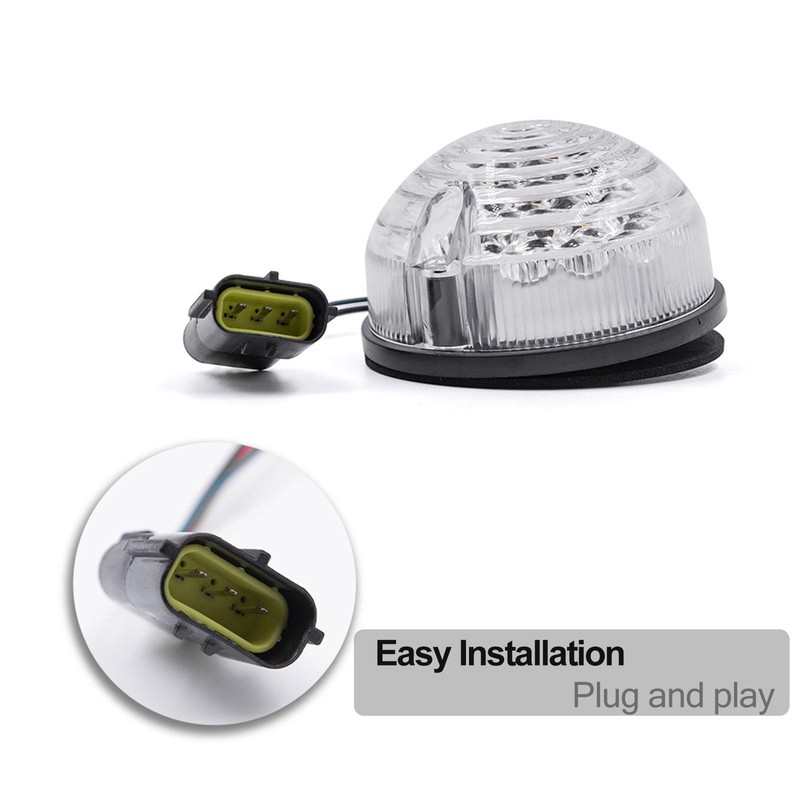 njssjd Defender LED Tail Light - 2pcs 73mm Clear Lens