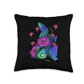 Japanese Koi Carp Fish Funny Cool Fishing Lover Graphic Throw Pillow