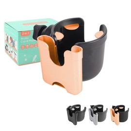 Soportes para Bebidas para Cochecito, Soporte Universal para Tazas con Soporte para TeléFono, Accesorios para Carriola, Soporte para Botella de Agua para Bicicleta, Silla de Ruedas. (rosado)
