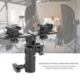Kuuleyn Flash Mount, Flash Rail, Hot Shoe Flash Stand Umbrella Holder Light Stand Holder 1/4 Inch to 3/8 Inch Compatible with Flash Light Tripod Umbrella