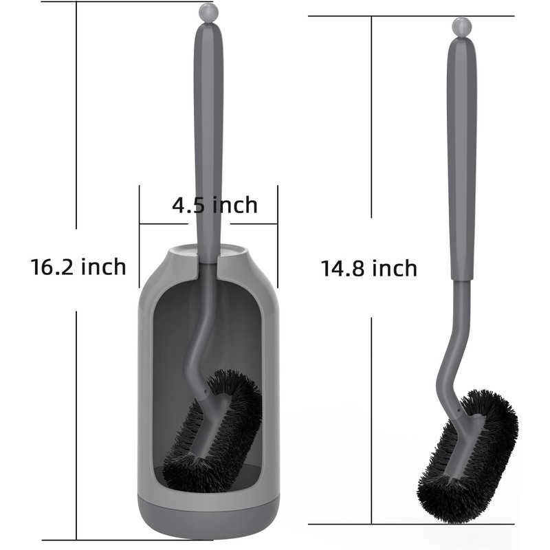 HAMITOR Toilet Bowl Brush Holder Set: Bathroom Deep Cleaning Toilet