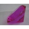 Pink Glass Diamond Shaped Paperweight 3.15 INCHES (80 MM)