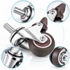 4 Pcs 1.25-Inch Stem Caster Wheels – TPR Swivel Wheels