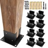 VoTwoofv Post Anchor Base,Concrete Wood Fence Post Base for 4"