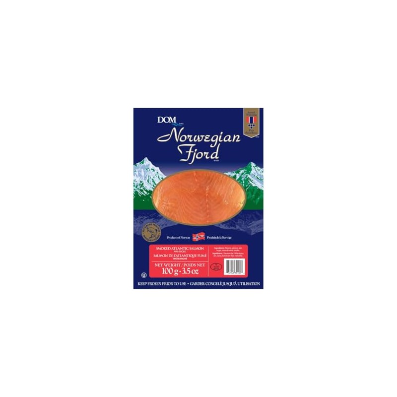 Norwegian Fjord Sliced Smoked Salmon, 3.5oz (3 Packages)