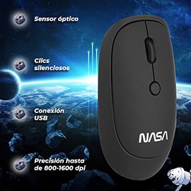 TECHZONE Mouse Edición NASA Inalámbrico 800-1600 dpi Ajustables 4 Botones                                                                             