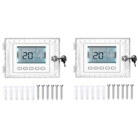 Thermostat Guard, Thermostat Protection, Thermostat Protection, Heating Protection or Thermostat Cover for Wall with Lock, Thermostat Lock Box with Key, Thermostat Cover (2)