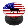 Buck Deer Hunting US American Flag Distressed