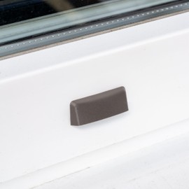 Window Slot Caps, Pack of 12, Brown RAL 8019, Cover for Slotted Milling from 24 to 35 mm Length, Water Slot Caps for Plastic and Aluminium Profile Window Frame, Cap Window Drainage