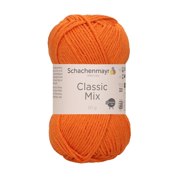Schachenmayr Classic Mix – Colour: Orange (00025) – 50 g