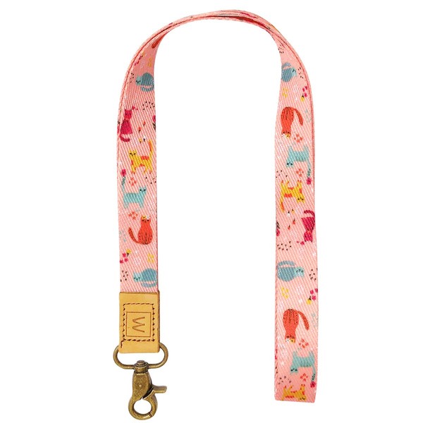 allydrew Lanyard Keychain and ID Badge Holder, Pink Kitty