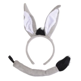 Bristol Novelty DS212 Donkey Set Includes Ears and Tail, Unisex Child, Black/White