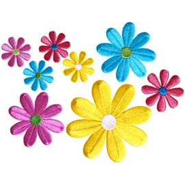 Simplicity Paquete de 8 Flores de Margarita Surtidas para Planchar en Apliques