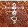 Dragonfly 14 Gage Key of Love Belly Button Ring Stainless