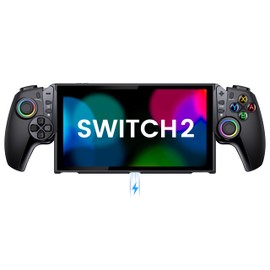OKETY Controller for Switch 2 with Hall Effect Joysticks/Hall Triggers, Ergonomic Grip & Built-in Kickstand -Turbo/Macro/6 Game Card Slot | Compatible with Switch 2 Only