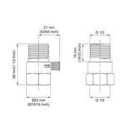 BWE Water Flow Control Valve Chrome Regulator Hand shower & Bidet Sprayer Control Shut Off Valve Brass Turn off Valve G1/2 Standard Connection