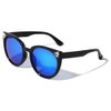 Color Mirror Round Lens Triangular Diamond Rhinestone Cat Eye Sunglasses