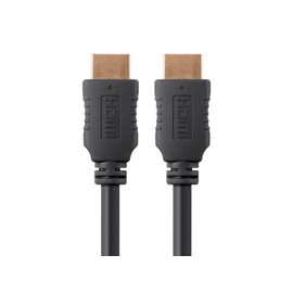 Monoprice 4K High Speed HDMI Cable - HDMI 2.0, 4K@60Hz, HDR, HDR10, Dolby Vision, 18Gbps, YUV 4:4:4, 28AWG, with Ferrite Cores, 1.5 Feet, Black - 5 Pack