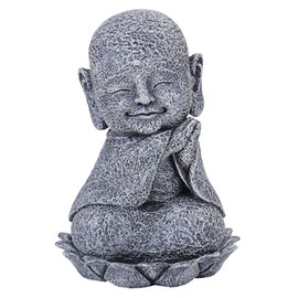 SUMMIT COLLECTION Seated Jizo with Head Titled and Clasped Hands