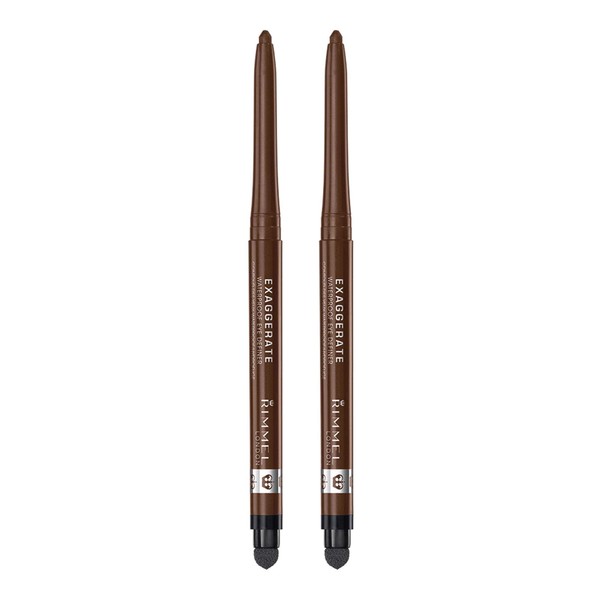 Rimmel London exaggerate auto waterproof eye definer, rich brown, 2 Count