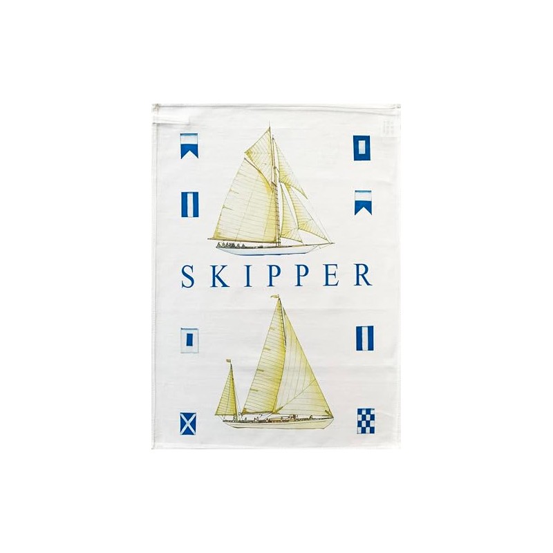 Half a Donkey Skipper large cotton tea towel