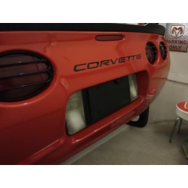 Advanced Trims 2x GLOSS BLACK 1/16 RAISED LETTERS FOR C5 CORVETTE 97-2004 REAR ONLY US MADE