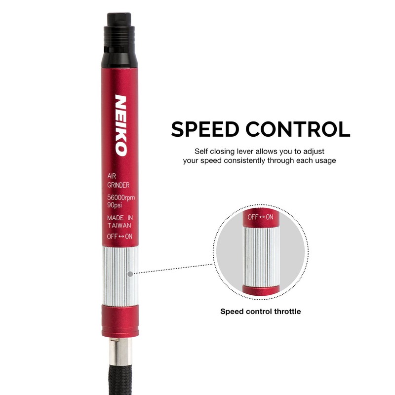 NEIKO 10649A Micro Air Die Grinder | 1/8" (3mm) Capacity