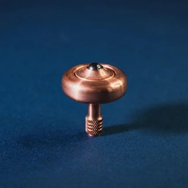 Lambda Precision Spinning Top by Prometheus Lights - Copper with Stainless Steel Contact Point Adult Collectible Desk Kinetic Toy Ages 14+