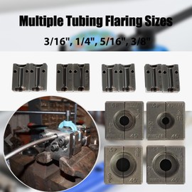 RQG Pro Brake Line Flaring Tool Kit, 45 and 37 Degree Flaring Tool, Single/Bubble/Double Flare Tool Set for Copper Aluminum Stainless Steel Brake Line Fuel Line Transmission Cooler Tubes