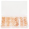 110Pcs Copper Washer Flat Fixing Sealing Fasteners Assortment Kit for