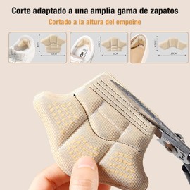 SYMENGO Almohadillas de Talón para Zapatos Sueltos, 8 PCS Almohadillas de Talón Adheribles, Protectoras Tacones, para Evitar Resbalones, Ampollas (4 Pares)