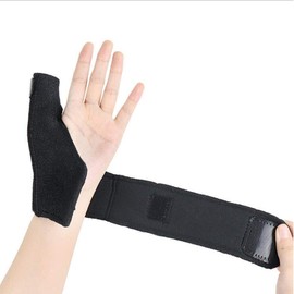 BigMe Thumb Supporter Finger Supporter Tendonitis, Spring Finger, Protruding Finger, Wrist Fixation, Arthritis, Sprain, Root Fracture, Metal Plate for Fastening, Adjustable, One Size Fits Most, (left)