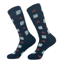 Crazy Dog T-Shirts Men's Toilet Paper And Poop Socks Funny Bathroom Humor TP Turd Graphic Novelty Footwear