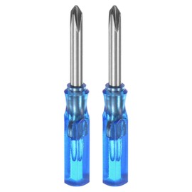HARFINGTON 2Pcs PH1 Mini Phillips Screwdriver 3mm Magnetic Cross Head 45mm Length for Small Appliances Repairs, Blue