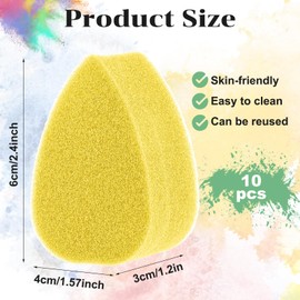 WLLHYF 10Pcs Face Paint Sponges High Density Painting Sponge Black Round Body Paint Sponge Makeup Sponge for Body Face Painting Art Crafts (Yellow+Black)