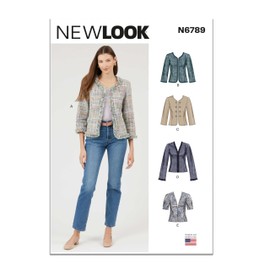 NEW LOOK Sewing Pattern UN6789A Misses' Jackets A (8-10-12-14-16-18)