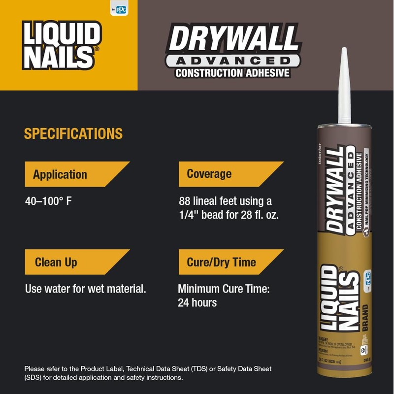 Liquid Nails Drywall Advanced 28 oz. Off-White Latex-Based Interior Drywall