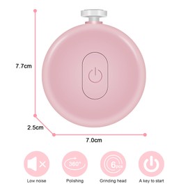 Vicloon Electric Baby Nail File, 6-in-1 Electric Nail File for Newborn Set, Quiet and Safe Baby Nail Cutter, Nail Care for Babies, Gift for Newborns, Pink