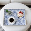 ORIGTRAY Serving Tray with Handles, Rectangular Plastic Tray 15.75x11.81 Inch,