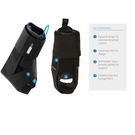 Ossur FormFit Ankle Brace with Speedlace & Figure 8 Straps | Single Pull Closure & Removable Semi-Rigid Stays | Ankle Immobilization Post Injury or Prophylactic Use | Durable Material | (Large)