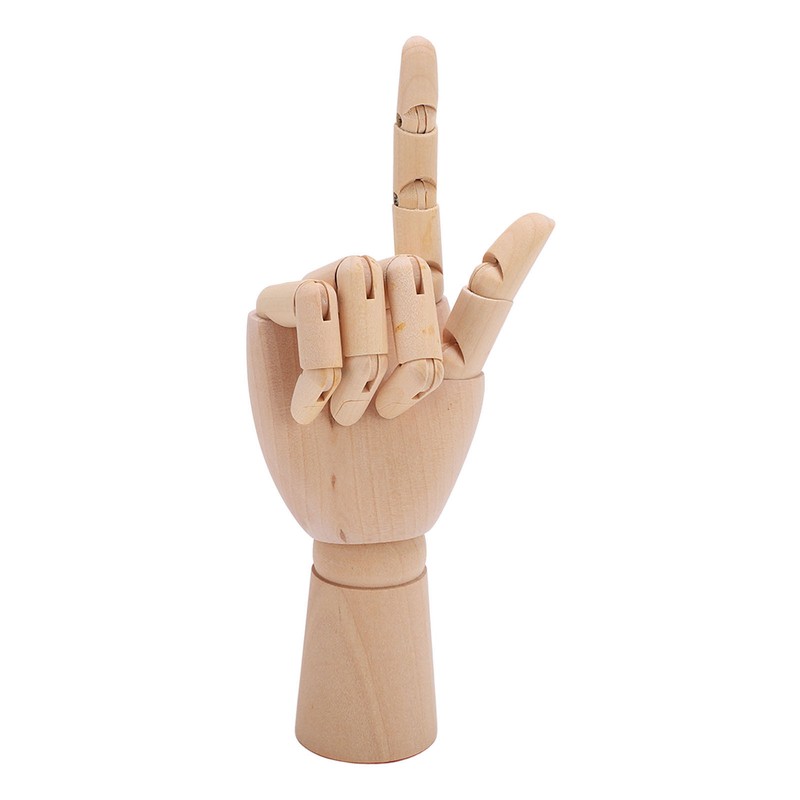 Wood Mannequin Hand Flexible Joints Fingers Drawing Mannequin Hand for