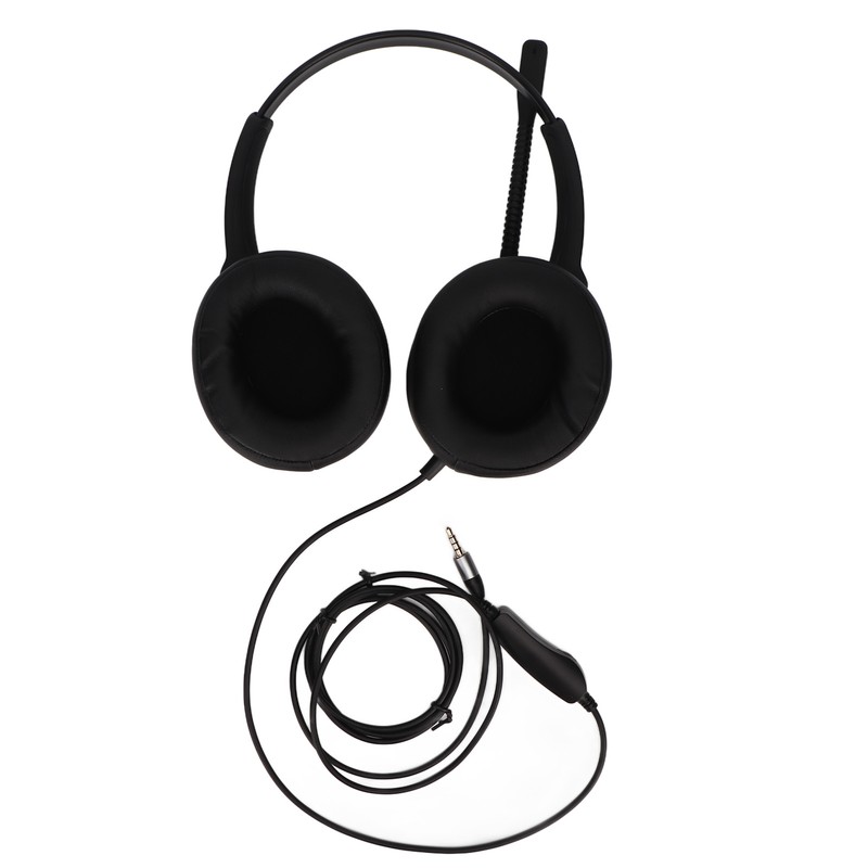 Binaural Customer Service Headset ENC Noise Reduction 3.5mm Communication Headset