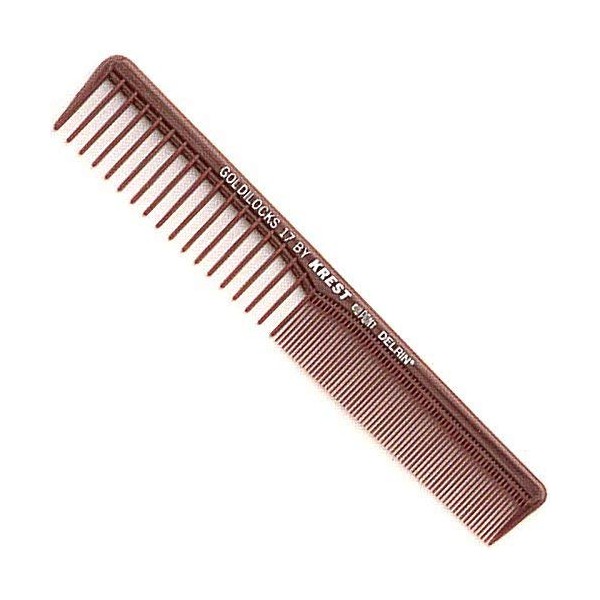 Krest Combs Goldilocks Space Tooth Fine Tooth Styler Comb 7" - G17