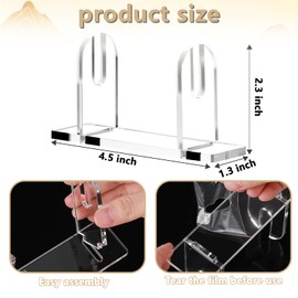 NeZeest Acrylic Fan Display Stand, Clear Fan Display Holder Easel - 2 Pack Foldable Hand Fan Holder for Chinese/Japanese Fans, Decorative Table Top Fans Stand for Home Decor & Party Display
