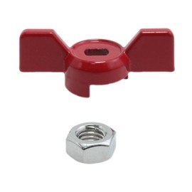 yukata 1 Set DN20 Ball Valve Handle with Nuts, 5 x 8 mm Red Lever