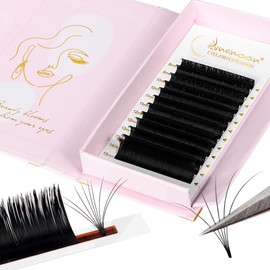 Lunamoon Easy Fan Lashes, Self-Fanning Eyelashes, 2D-20D Volume Eyelashes for Volume Technique, Eyelash Extensions, Eyelash Extensions (0.07-D, 8-15 mm)