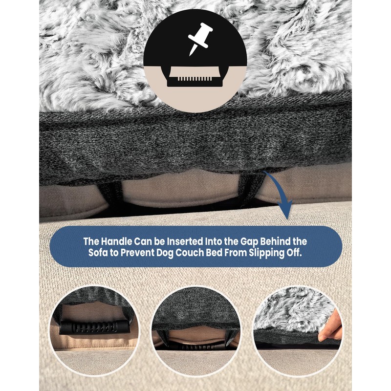 blunique Calming Small Dog Bed for Couch, 35 x 31