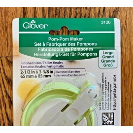 CLOVER POM-POM MAKER (LARGE) 2 1/2" and 3 3/8" NIP