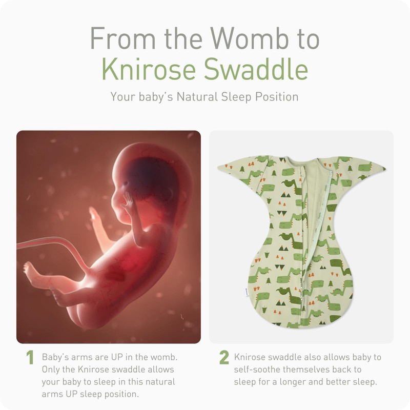 Knirose Swaddling Sack Baby Transition Sleeping Bag with Anti-Scare Function,